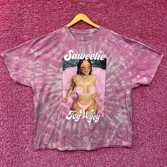 Saweetie Icy Wifey High Maintenance Oversized Rap Tie Dye 2X - Picture 1 of 4